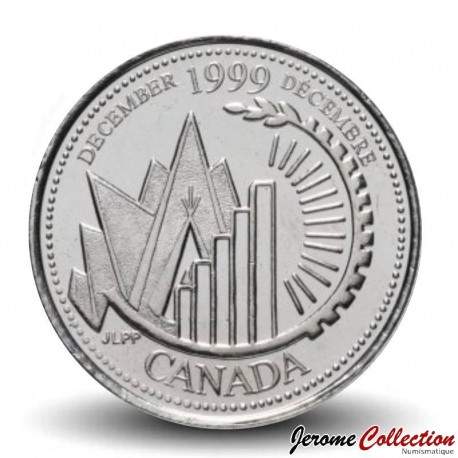 CANADA - PIECE de 25 CENTS - Histoire du Canada - Décembre - 1999 – Km352 – JeromeCollection