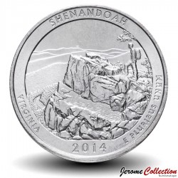 ETATS UNIS / USA - PIECE de 25 Cents - America the Beautiful - Parc national de Shenandoah - Virginie - 2014 - S