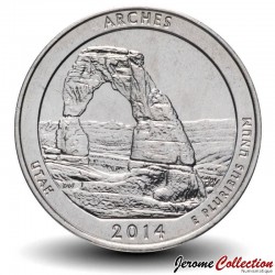 ETATS UNIS / USA - PIECE de 25 Cents - America the Beautiful - Parc national des Arches - Utah - 2014 - S