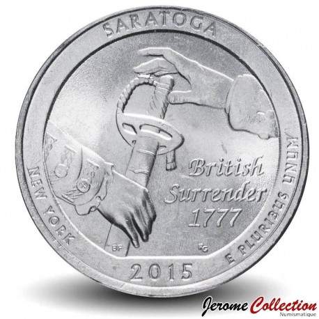 ETATS UNIS / USA - PIECE de 25 Cents - America the Beautiful - Saratoga National Historical Park - New York - 2015 - S
