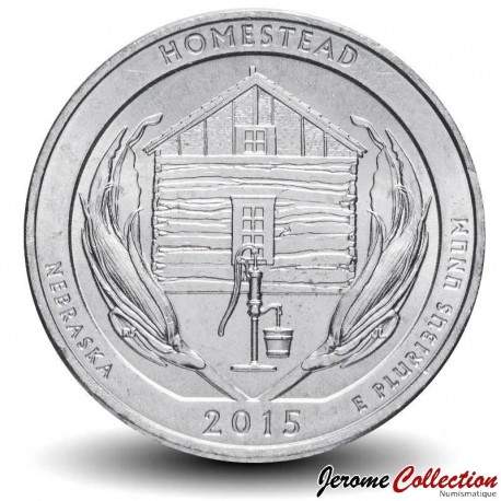 ETATS UNIS / USA - PIECE de 25 Cents - America the Beautiful - Monument national de Homestead - Nebraska - 2015 - S –