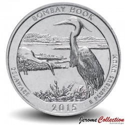 ETATS UNIS / USA - PIECE de 25 Cents - America the Beautiful - Bombay Hook National Wildlife Refuge - Delaware - 2015 -