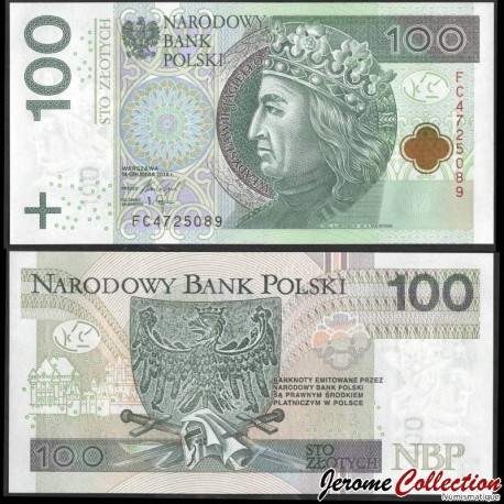 POLOGNE - Billet de 100 Złotych - Ladislas II Jagellon - 2018 – P186b – JeromeCollection