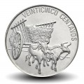 REPUBLIQUE DOMINICAINE - PIECE de 25 Centavos - Charrette de cannes à sucre -