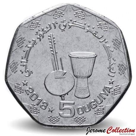 MAURITANIE - PIECE de 5 Ouguiya - Instruments de musique - 2018 – Km13 – JeromeCollection