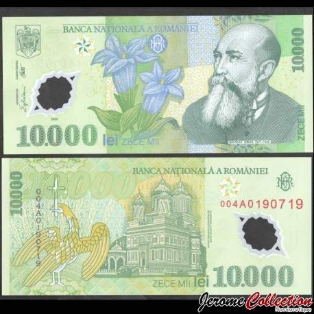 ROUMANIE - Billet de 10000 Leu - Polymer - 2000 – P112a – JeromeCollection