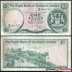ECOSSE / THE ROYAL BANK OF SCOTLAND - Billet de 1 Pound Sterling - Château d'Édimbourg - 1975