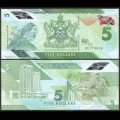 TRINITÉ-ET-TOBAGO - Billet de 5 Dollars - Oiseau Motmot à couronne bleue - Polymer - 2020 – P61 – JeromeCollection