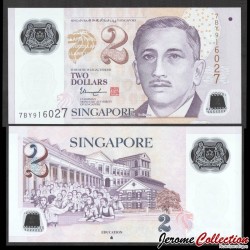 SINGAPOUR - Billet de 2 Dollars - Polymer - Education - ⛰ - 2021
