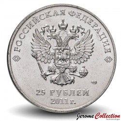 RUSSIE - PIECE de 25 ROUBLES - JO de Sochi - 2011