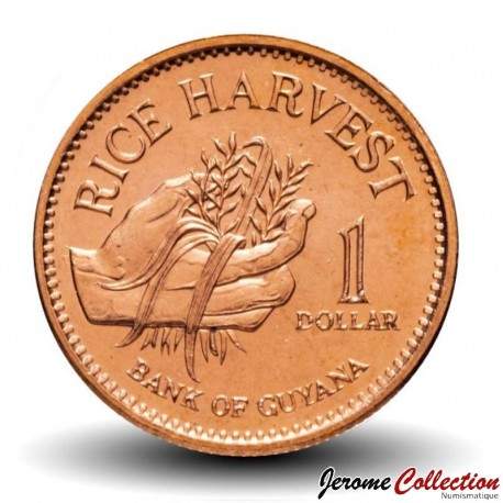GUYANA - PIECE de 1 Dollar - Plants de riz - 2012 – Km50 – JeromeCollection