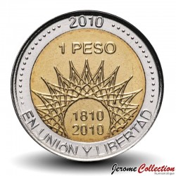 ARGENTINE - PIECE de 1 Peso - Bimétal - Pucara de Tilcara - 2010