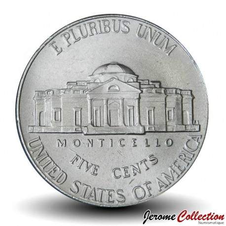 ETATS UNIS / USA - PIECE de 5 Cents - "Jefferson Nickel" Retour à Monticello - D - 2006 – Km381 – JeromeCollection