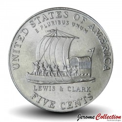 ETATS UNIS / USA - PIECE de 5 Cents - Expédition Lewis & Clark - Jefferson - D - 2004