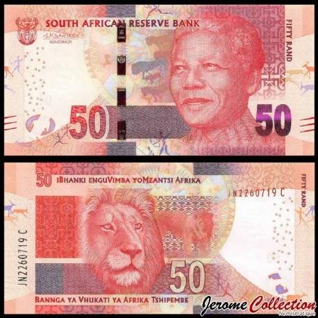 AFRIQUE DU SUD - Billet de 50 Rand - Lion - 2016 – P140b – JeromeCollection