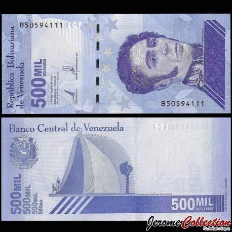 VENEZUELA - Billet de 500000 Bolivares - Mausolée de Simón Bolívar - 2020 – P113 – JeromeCollection
