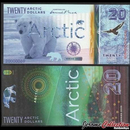 ARCTIC - Billet de 20 ARCTIC DOLLARS - Ours Polaire - 2020 – 0020 – JeromeCollection