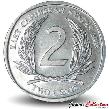 ETATS DE LA CARAIBE ORIENTALE - PIECE de 2 Cents - 2008 – Km35 – JeromeCollection