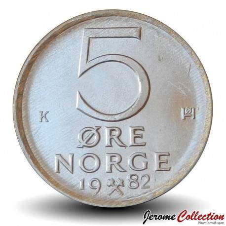NORVEGE - PIECE de 5 Øre - Olav V - 1982 – Km415 – JeromeCollection