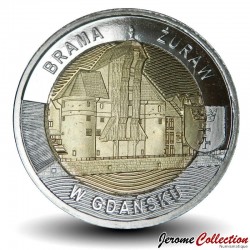 POLOGNE - PIECE de 5 ZLOTE - Grue médiévale de Gdańsk - 2021 – Km1088 – JeromeCollection