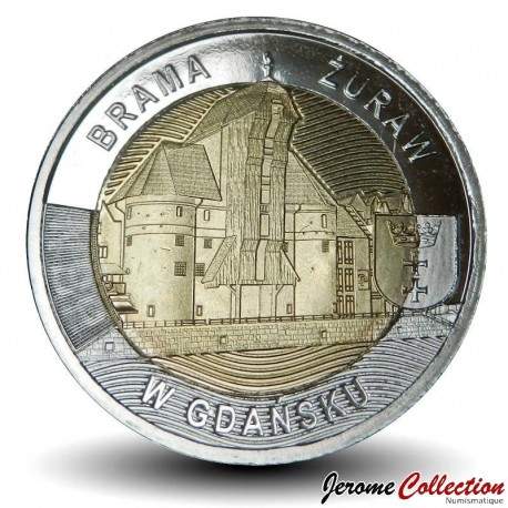 POLOGNE - PIECE de 5 ZLOTE - Grue médiévale de Gdańsk - 2021 – Km1088 – JeromeCollection