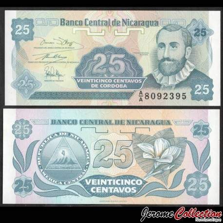 NICARAGUA - Billet de 25 Centavos de Córdoba - 1991 – P170a1 – JeromeCollection