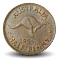 AUSTRALIE - PIECE de 1/2 Penny - Kangourou - 1955 – Km49 – JeromeCollection