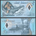 COOK (Iles) - Billet de 3 Dollars - Ina et le requin - Polymer - 2021 – P11 – JeromeCollection