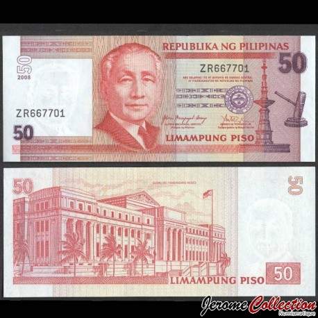 PHILIPPINES - Billet de 50 Piso - Sergio Osmeña - 2008 – P193b4 – JeromeCollection