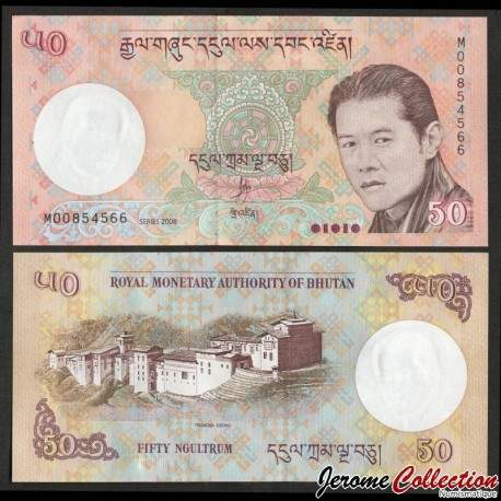 BHOUTAN - Billet de 50 Ngultrum - 2008 – P31a – JeromeCollection