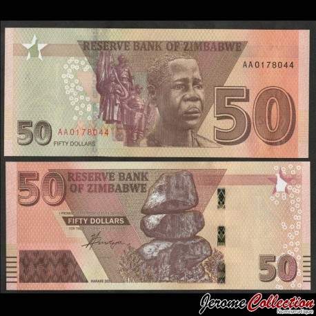 ZIMBABWE - Billet de 50 Dollars - Tombe du Soldat inconnu - 2020 – P105a – JeromeCollection