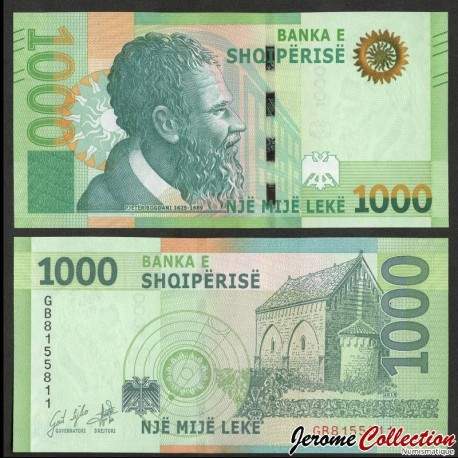 ALBANIE - Billet de 1000 Leke - Pjeter Bogdani - 2019 / 2021 – P78 – JeromeCollection