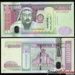MONGOLIE - Billet de 20000 Tögrög - Gengis Khan - 2013 – P71b – JeromeCollection