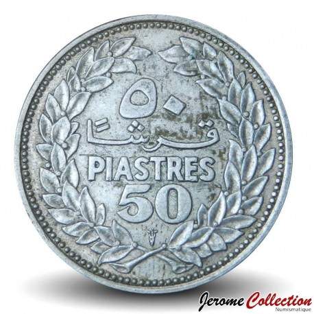 LIBAN - PIECE de 50 Qirshā / Piastres (Argent) - 1952 – Km17 – JeromeCollection