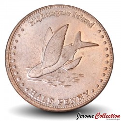 ILE NIGHTINGALE - PIECE de 1/2 Penny - Exocet - 2011