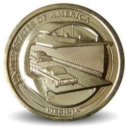 ETATS UNIS / USA - PIECE de 1 Dollar - Industrie et l’innovation - Chesapeake Bay Bridge-Tunnel - Virginie - P - 2021 –