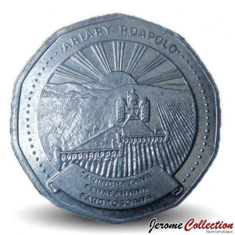 MADAGASCAR - PIECE de 20 Ariary - Tracteur labourant - type C - 1999 – Km24 – JeromeCollection