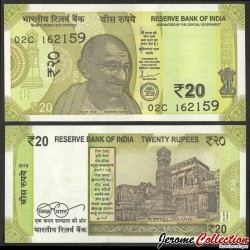 INDE - Billet de 20 Roupies - Grottes d'Ellora - Sans Lettre - 2019 – P110a – JeromeCollection