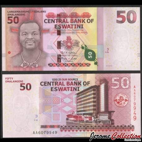 SWAZILAND (Eswatini) - Billet de 50 Emalangeni - 1.9.2018 – P44 – JeromeCollection
