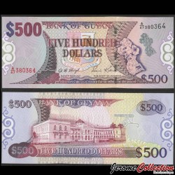 GUYANA - Billet de 500 Dollars - Maison du Parlement - 2002 – P32b – JeromeCollection