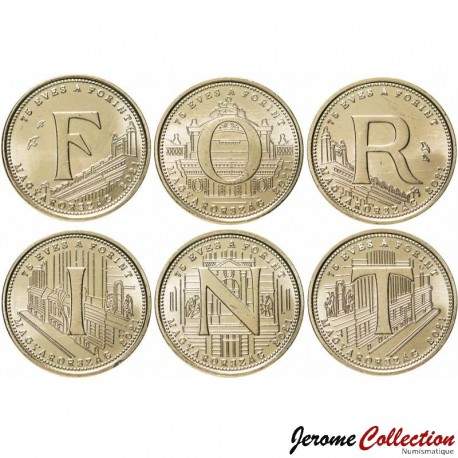 HONGRIE - SET / LOT de 6 PIECES de 5 Forint - 75e anniversaire de l'introduction du forint - 2021 – Km1014 1015 1016