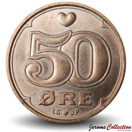 DANEMARK - PIECE de 50 øre - La couronne de Christian V - 2019 – Km866 – JeromeCollection