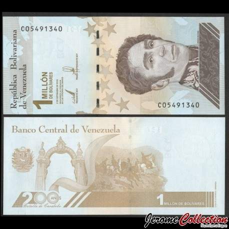 VENEZUELA - Billet de 1000000 Bolivares - Bataille de Carabobo - 2020 – P114a2 – JeromeCollection