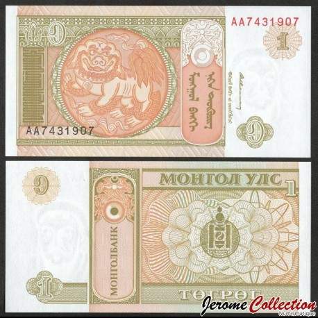 MONGOLIE - Billet de 1 Tögrög - Chinze - 1993 – P52 – JeromeCollection