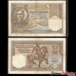YOUGOSLAVIE (Royaume de) - Billet de 50 Dinara - Roi Aleksandar Karadjordjevic - 01.12.1931