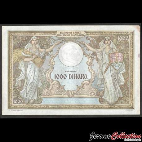 YOUGOSLAVIE (Royaume de) - Billet de 1000 Dinara - Reine Maria de Yougoslavie - 01.12.1931 – P29 – JeromeCollection