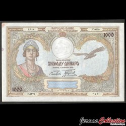 YOUGOSLAVIE (Royaume de) - Billet de 1000 Dinara - Reine Maria de Yougoslavie - 01.12.1931