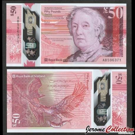 ECOSSE / RBS - Billet de 50 Pounds - Flora Clift Stevenson - Polymer - 2020 – P373a – JeromeCollection