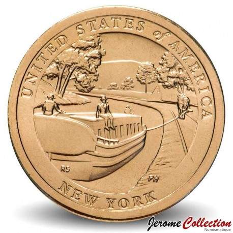 ETATS UNIS / USA - PIECE de 1 Dollar - Industrie et l’innovation - Le canal Erié - New York - P - 2021 – Km755 –
