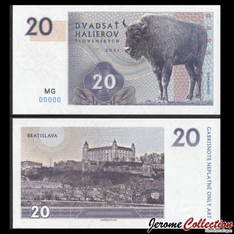 SLOVAQUIE - Billet de 20 Halierov - Bison - MG - 2021 – 0020 - Gabris – JeromeCollection